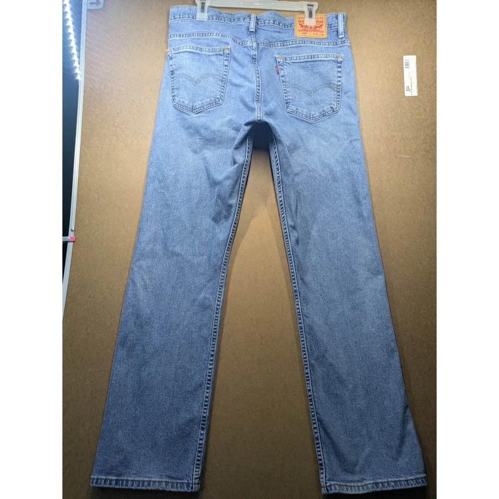 Levis 569 Loose Straight Jeans Light Wash Blue Denim Mens W34 L34